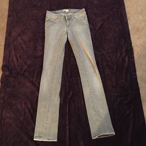 Paige Blue Heights Grey Straight Leg MADE IN USA